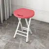 Taburete plegable de plástico, portátil para uso doméstico, taburete pequeño para adultos, taburete alto para exteriores, taburete redondo simple engrosado, silla para dormitorio