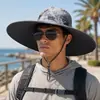 Sombrero de pescador transpirable de verano para exteriores, para hombre y mujer, ideal para acampar, montañismo, pesca, secado rápido, estilo vaquero occidental.