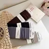 Calcetines de rayas verticales de color liso sin hueso para mujer, otoño, color Maillard, de media pantorrilla, de algodón, calcetines de felpa ins, calcetines de recuperación para mujer