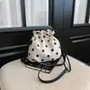 2026 Nova Bolsa de Mão de Linho de Pontos de Polca de Luxo de Nicho Versátil para o Dia a Dia Bolsa Transversal Bolsa de Ombro
