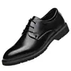 Zapatos de Piel para Hombre Woodpecker, Calzado Formal de Invierno para Negocios, Piel Genuina, Aumentan la Altura, Estilo Británico, Zapatos para Traje de Novio
