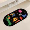 Alfombrilla de Piso de Barro Diatómico con Cachorro de Dibujos Animados para Puerta de Baño Absorbente Antideslizante Resistente a la Suciedad Felpudo para Inodoro Secado Rápido Fácil Cuidado Cojín