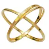 Pulseira de Anel Duplo Novo Estilo, Pulseira de Anel Cruzado Dupla Camada Encaixada, Pulseira de Anel Duplo Simples e de Alto Padrão
