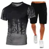 Nueva moda masculina deportiva fitness camiseta personalizada estampada camiseta de verano fina de manga corta para hombre