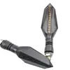 Luz de giro LED de dos colores para motocicleta tipo flecha fluida modo carrera de caballos flujo 17LED luz de señal luz de advertencia CC