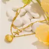 Lele Jewelry Cadena para Clavícula de Venta Caliente Transfronteriza Europea y Americana Joyería con Colgante de Concha Marina Estrella de Mar Elegante Versátil