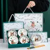 Conjunto de Tigelas de Porcelana Azul e Branca, Tigelas e Hashis Estilo Boêmio, Louça de Cerâmica, Pequenos Presentes de Casamento Práticos e Criativos, Pintado à Mão