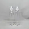Suministro directo de fábrica FUENTE 500ml hombro redondo empaque de química diaria transparente botella vacía para emulsión tapa de rosca de presión plástico PET sub-botella
