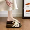 Sandalias de plataforma con cuña estilo francés inspiradas en la dopamina para mujer, cómodas, nuevo modelo de verano 2026, estilo popular, perfectas para un toque de lujo