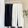 2025 Pantalones tipo bloomers de principios de otoño para mujer de talla grande, versátiles, que cubren la carne, para chica con sobrepeso de 100 kg, casuales, de nueve puntos 7900