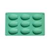Molde de silicona de 9 piezas para chocolate, pudín, postre, jabón, utensilios para hornear, color azul
