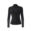 Lu Yoga Wear Top Defia para Mujer Chaqueta Deportiva Otoño e Invierno Cuello Alto Delgado Aspecto Adelgazante Chaqueta de Fitness Ropa con Protección Solar