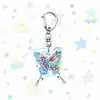 Novo Chaveiro Acrílico My Little Pony Estilo Borboleta com Pingente Pequeno de Fluttershy, Rainbow Dash, Pinkie Pie, Rarity, Twilight Sparkle