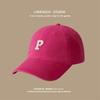 Gorra de Béisbol Estilo K Letra P, Sombrero de Sol Suave para Deportes al Aire Libre, Gorra de Visera Naranja Sucio Blanco para Hombres y Mujeres en Stock