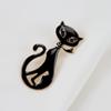 Broche corsage de raposa vintage de esmalte cravejado