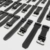 Adecuado para correa de repuesto de reloj electrónico para niños material PU negro correa de reloj deportivo de silicona una variedad de multitaalla