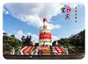 Ímã de Geladeira de Vidro Paisagem Yibin Luzes da Vista Noturna da Torre Jiangmen Souvenir Criativo Cultural de Edifício Antigo Presente Magnético para Casa