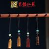 Pendente para Mochila Ornamento Torre Wenchang de Sândalo Corrente para Celular Presente para Estudante Souvenir Turístico de Feira Noturna