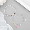 Caraini s925 Plata Esterlina cara sonriente pulsera de dona plateada pulsera para novias pulsera de plata con cara sonriente para niñas