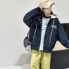 Jaqueta Infantil Estilo Primavera/Outono 2026 Nova Estilosa Moderna Roupas de Outono Infantis Jaqueta com Capuz Casual para Meninas Grandes Top