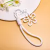 Llavero Transparente de Flor de Cerezo Colorido Correa para Teléfono Colgante DIY Verano Dopamina Bolso de Niñas Accesorio Antiperdida