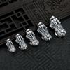 Estilo Chino Plata Pura 999 Plata Dura 3D Accesorios Retro Cuentas Pixiu Cuentas Separadoras Pulsera Tejida Hecha a Mano Accesorios para Tejer