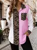 26 anos de comércio exterior da Amazon, roupas femininas europeias e americanas, blusas para Wish, AliExpress e eBay, camisas casuais soltas de manga comprida, listradas