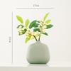 Vaso de Cerâmica Verde Retrô Shumen Decoração de Design para Casa Sala de Estar Mesa Arranjo de Flores Luxo Leve Sensação de Alto Padrão