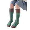 Calcetines Cálidos Rayados de Media Pantorrilla para Bebés, Calcetines Infantiles, Calcetines Largos Engrosados para Niños y Niñas en Otoño e Invierno