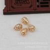 Hongxing Joyería DIY Cobre Color Oro 24K Conservación del Color 10*7mm Accesorios con Agujero Pasante Chapado en Oro Cuentas de Plata Material Pasador B562
