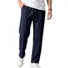 Pantalones de Chándal Rectos para Hombre con Jacquard a Cuadros 2026 Tejido de Punto Pesado Cordón Elástico Pierna Ancha Pantalones Casuales