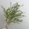 Samambaia Aspargo Artificial Planta Verde, Design de Linha de Grama de Aço, Acessórios para Arranjo de Flores de Plantas Artificiais para Casamento e Decoração de Casa