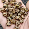 Ágata Profunda Translúcida Contas Dzi de Três Olhos Contas Redondas Jade Contas Soltas 10mm Pulseira Colar Acessórios de Joias Contas de Jade Feitas à Mão