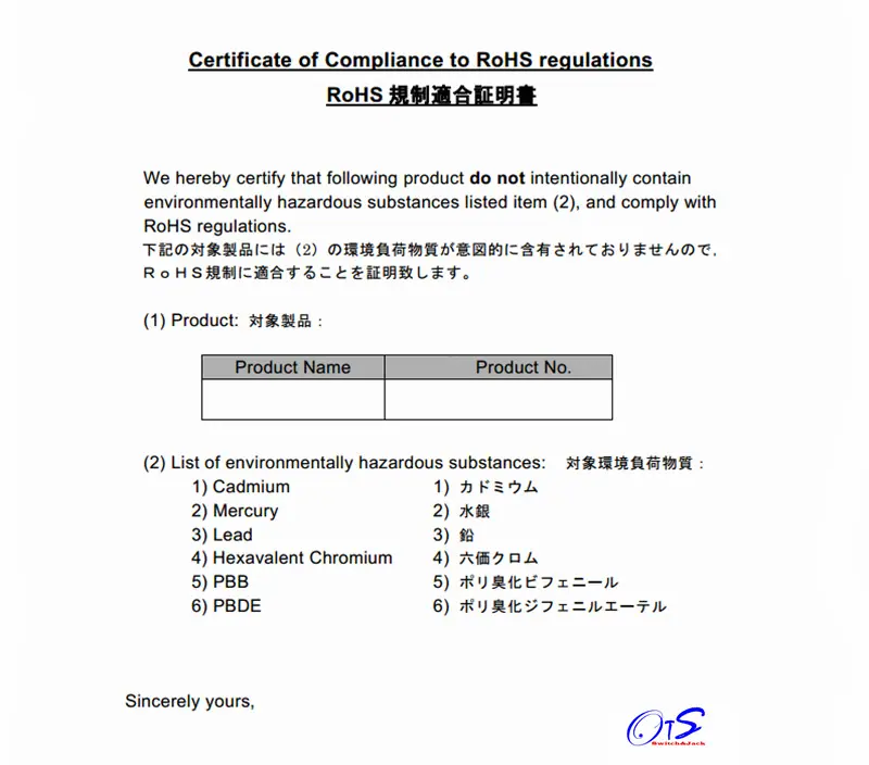 ROHS阿尔贝斯模板