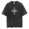 Camiseta Gráfica de Anime Japonés Naruto Hip-Hop Streetwear Camiseta Lavada para Hombre Camiseta Vintage Estilo Harajuku
