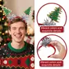 Diadema Decorativa Navideña para Niños, Ambiente de Fiesta Navideña, Accesorios para Fotos, Estrella con Borde Dorado, Diadema de Tira de Color de Árbol de Navidad