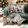 Suministros del Fabricante Fundas de Almohada con Atmósfera Navideña, Fundas de Almohada para el Hogar Impresas Digitalmente, Fundas de Almohada de Muñeco de Nieve y Reno Navideño