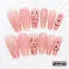 24 PIEZAS Colección de Arte para Uñas Bestseller Transfronterizo Navidad Halloween Flor Uñas Portátiles Ojo de Gato Halloween Piezas de Uñas Portátiles