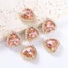 Garra de Borda em Forma de Coração Transfronteiriça Diamante Cristal Coração Colorido Fivela Strass de Vidro DIY Roupas Vestido de Noiva Sapato Bolsa Diamante Costurado à Mão