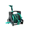 Novo Modelo de Suporte Automático para Armazenamento de Mangueira com Pistola de Água de Dupla Função, Ferramenta de Irrigação, Tipo Roda Guia de Carretel de Mangueira, Carretel de Mangueira de Água para Lavagem de Carros