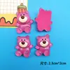Cachorro de Tigre de Dibujos Animados Oso Fresa Accesorios de Resina DIY Pegamento de Crema Funda de Teléfono Tocado Pasador Taza de Agua Pegatina para Refrigerador