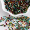 Cuentas de vidrio de colores variados con recubrimiento plateado, cuentas tipo H-tube, cuentas sueltas para decoración de pulseras y collares hechos a mano para DIY