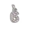 [Procesamiento Personalizado] Colgante de Acero Inoxidable con Incrustaciones de Diamantes de 26 Letras Estilo Europeo y Americano Transfronterizo para Collar y Pendientes DIY Accesorios Hechos a Mano