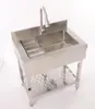 Fregadero de Cocina de Acero Inoxidable de una Ranura Fregadero Doméstico para Lavar Platos Fregadero Comercial Banco de Trabajo de Tres Ranuras
