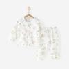 Pijama infantil de fibra de bambú para niños y niñas, traje de ropa para el hogar de manga larga, ropa fina de verano para aire acondicionado para niños y bebés