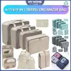 Conjunto de Sacos de Armazenamento para Viagem Transfronteiriça Roupas Roupa Íntima Calças Saco de Embalagem Separado Saco de Armazenamento Roupas Sapatos Bagagem Bolsa de Viagem