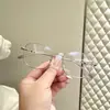Armação de Óculos Quadrada Oval de Metal Estilo Celebridade da Internet Retrô Sem Maquiagem para Mostrar o Rosto para Alunos do Ensino Fundamental com Miopia Atacado de Fábrica