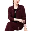 Traje Deportivo de Solapa a la Moda para Mujer 2026 Primavera y Otoño Cárdigan Sudadera Casual Reductor de Edad Tallas Grandes Conjunto de Tres Piezas para Mamá