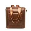 Mochila transfronteiriça para homens e mulheres, novo modelo 2026, bolsa para laptop executiva, bolsa de viagem de PU de grande capacidade, uso duplo como bolsa de mão ou bolsa de ombro