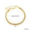 Pulsera Popular Transfronteriza de Acero Inoxidable, Estilo Ins Cadena Gruesa Metálica Europea y Americana Pulsera Chapada en Oro de 18K Joyería, Venta Directa del Fabricante